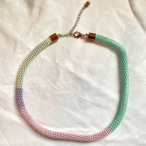 Pastel Tube Chain Choker Necklace